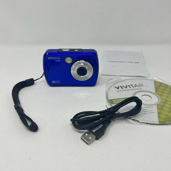 Vivitar S048 Digital Camera 16.1MP  Underwater Blue Working Needs Memory Card - Picture 1 of 4